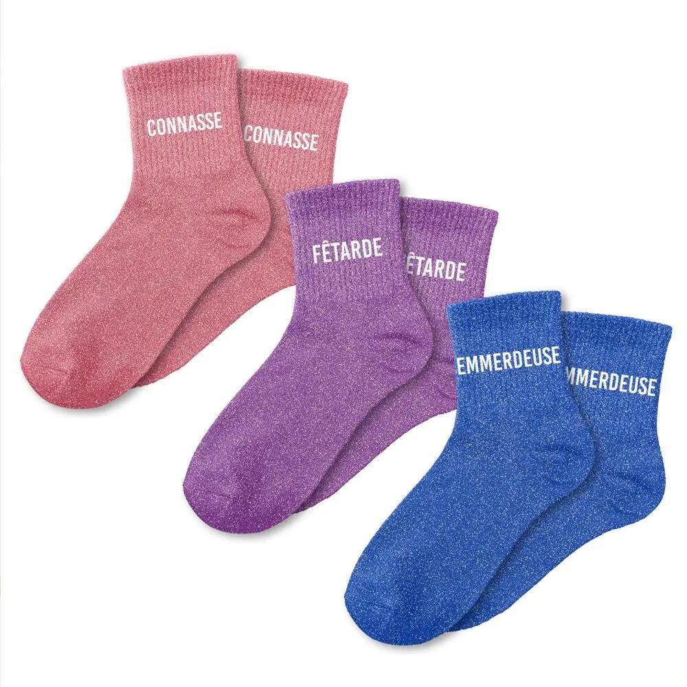 Box chaussettes paillettes fêtarde