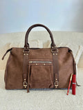 Sac Elsa suédine chocolat XXL