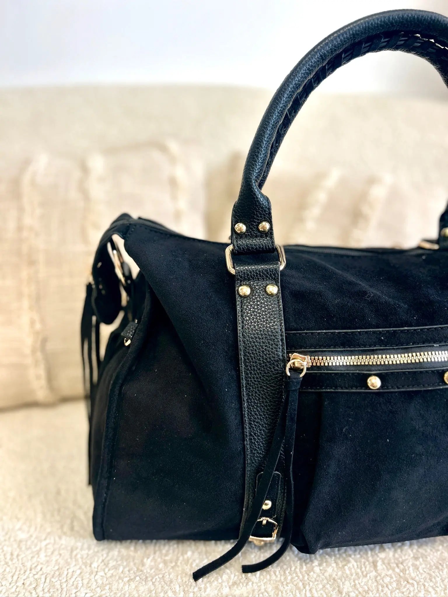 Sac Elsa suédine noir XXL