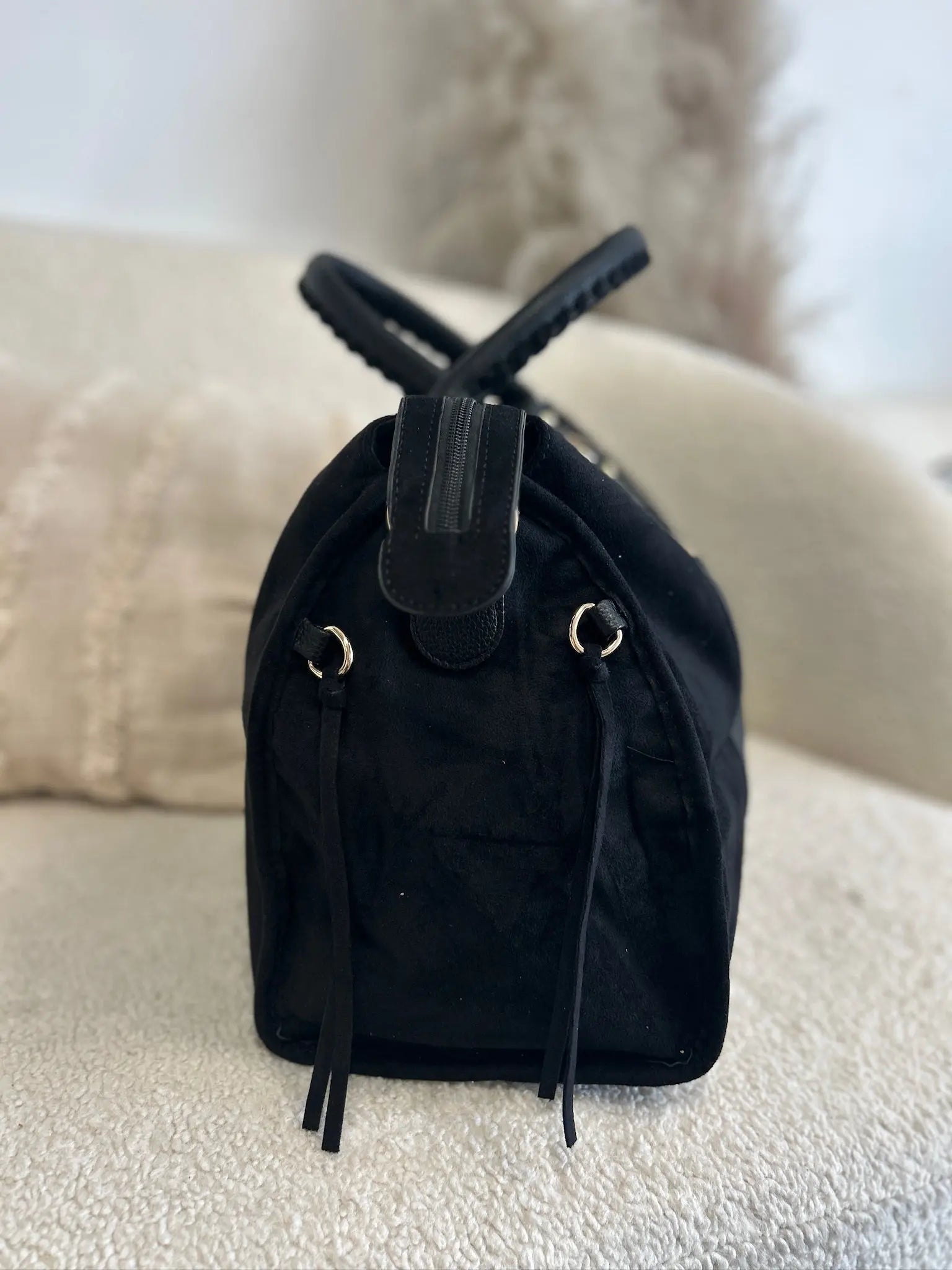 Sac Elsa suédine noir XXL