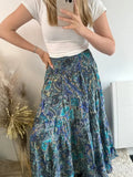 Jupe bohème Sara bleu foncé