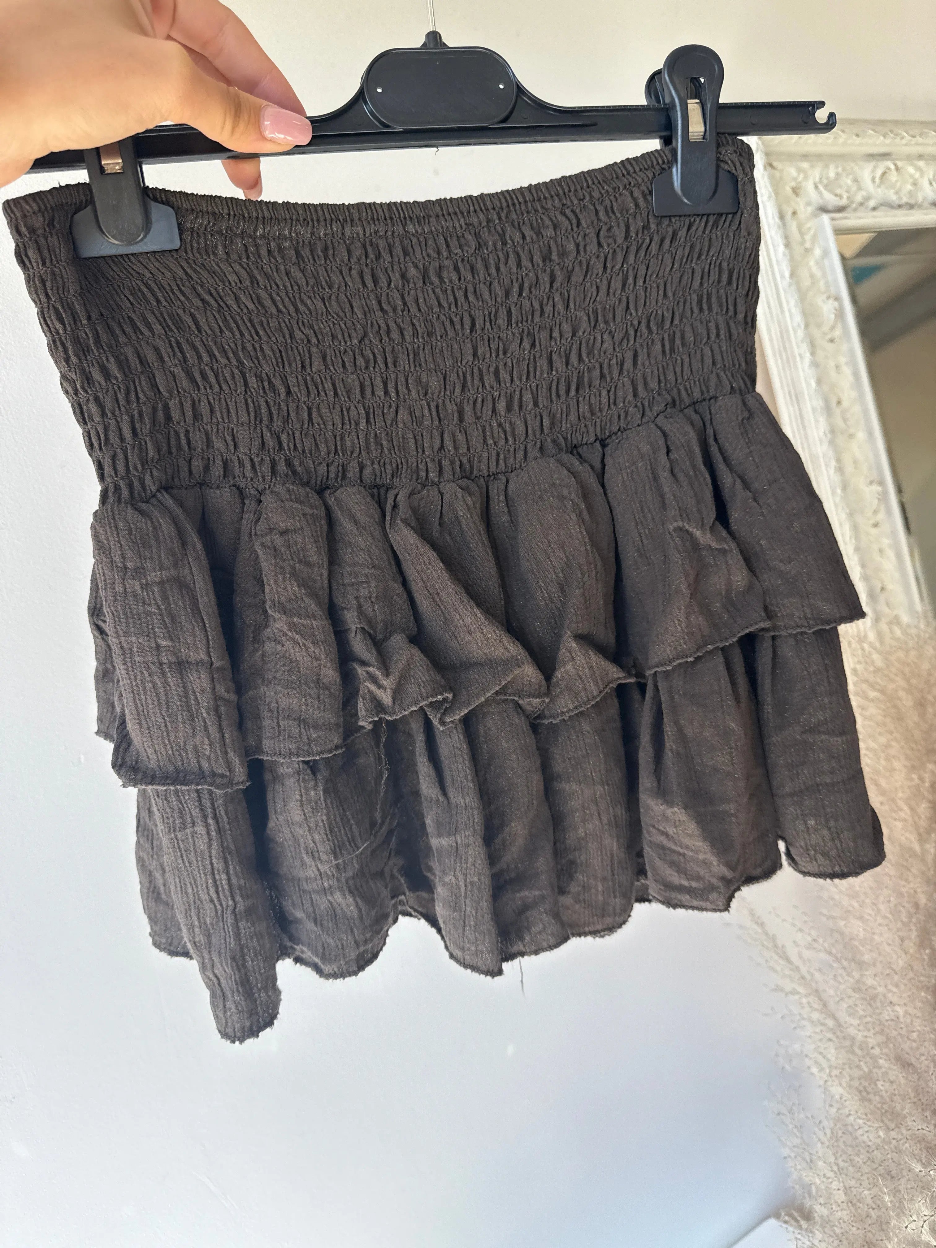 Jupe short Garance chocolat paillettes