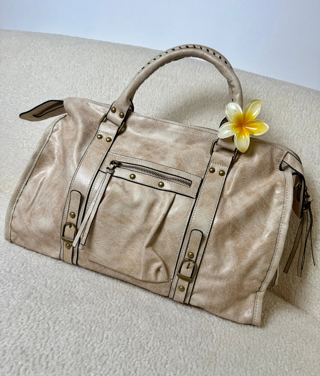 Sac Elsa XXL brillant beige