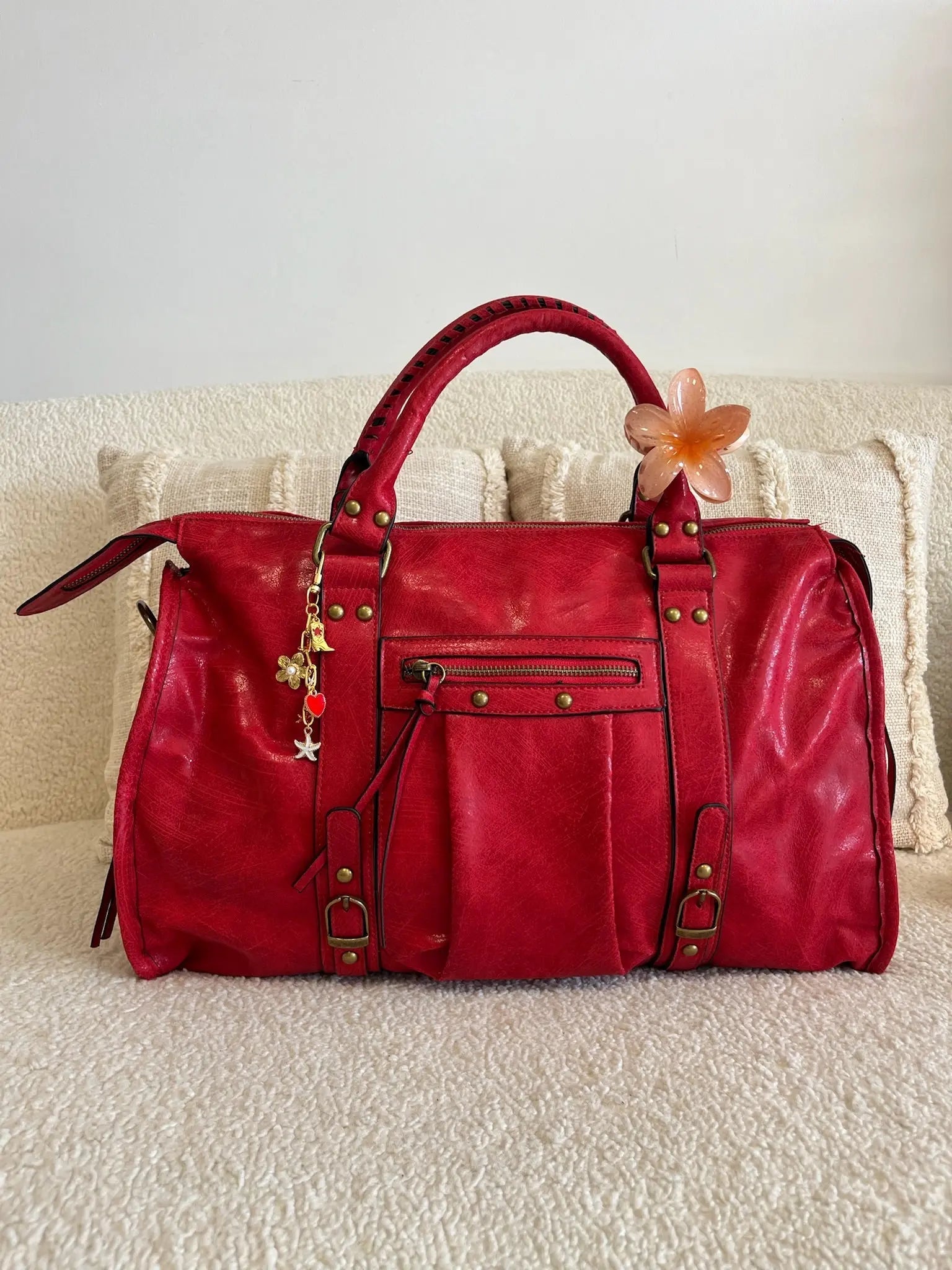 Sac Elsa XXL brillant rouge