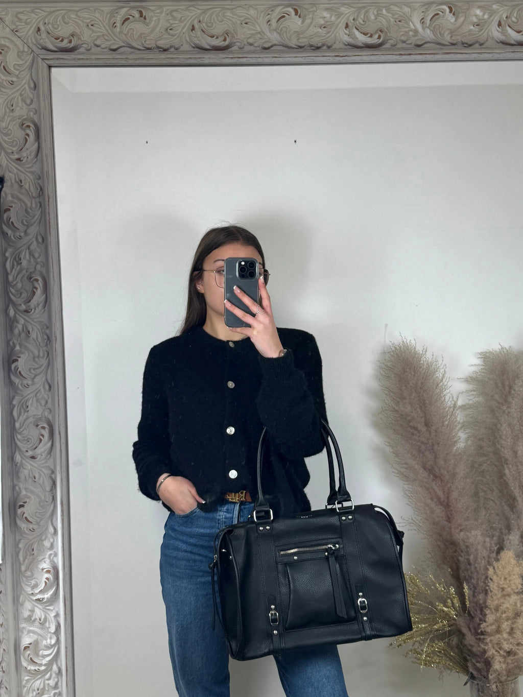 Sac Elsa noir mat XXL