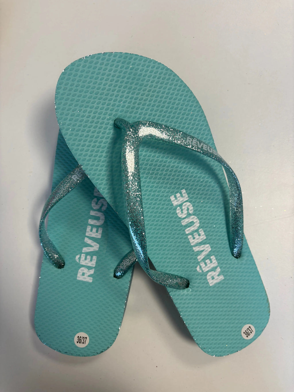 Tongs à paillettes