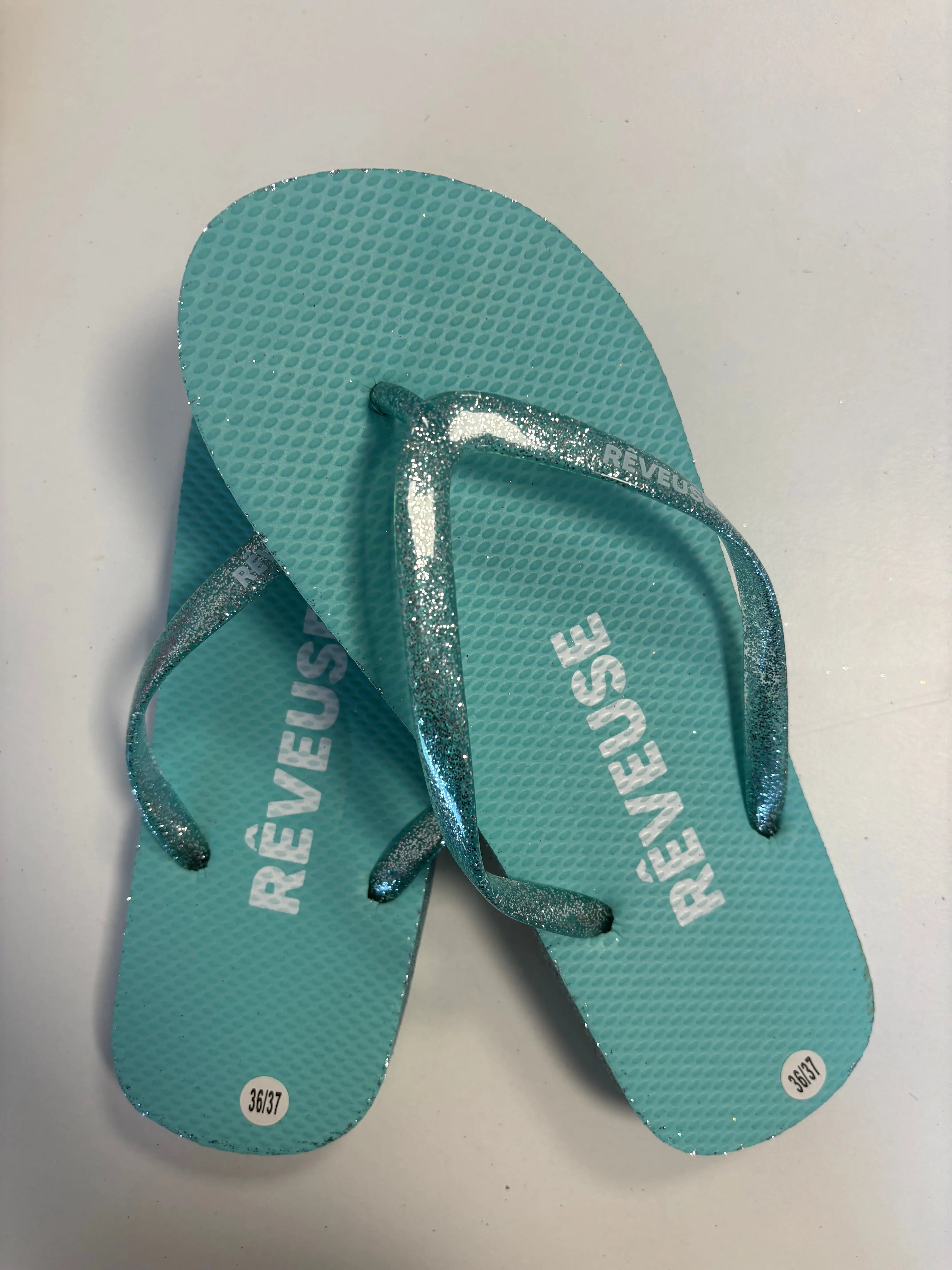 Tongs à paillettes