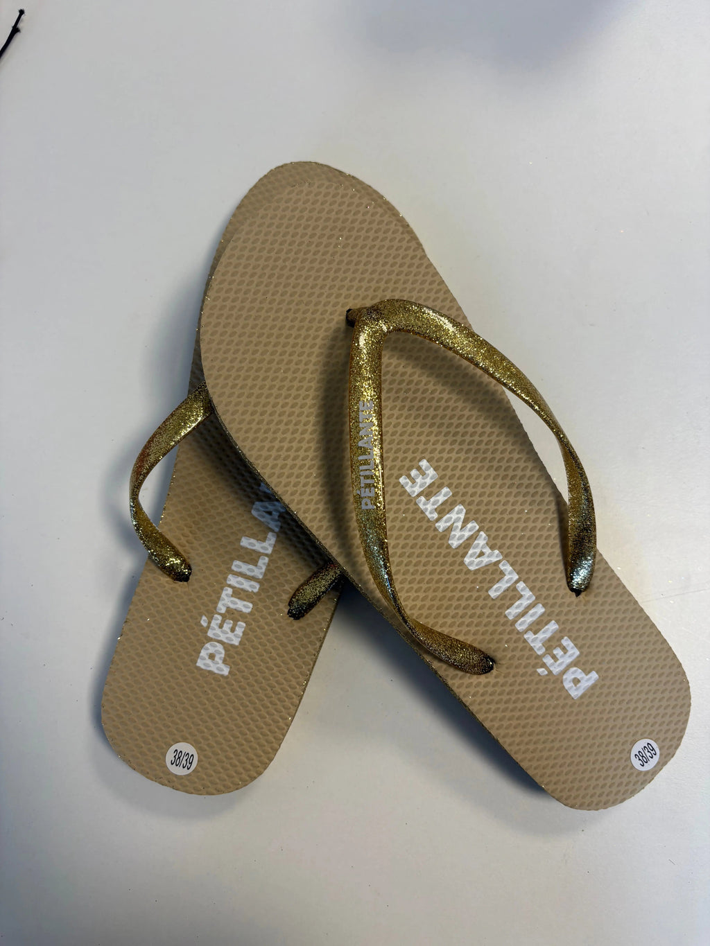 Tongs à paillettes