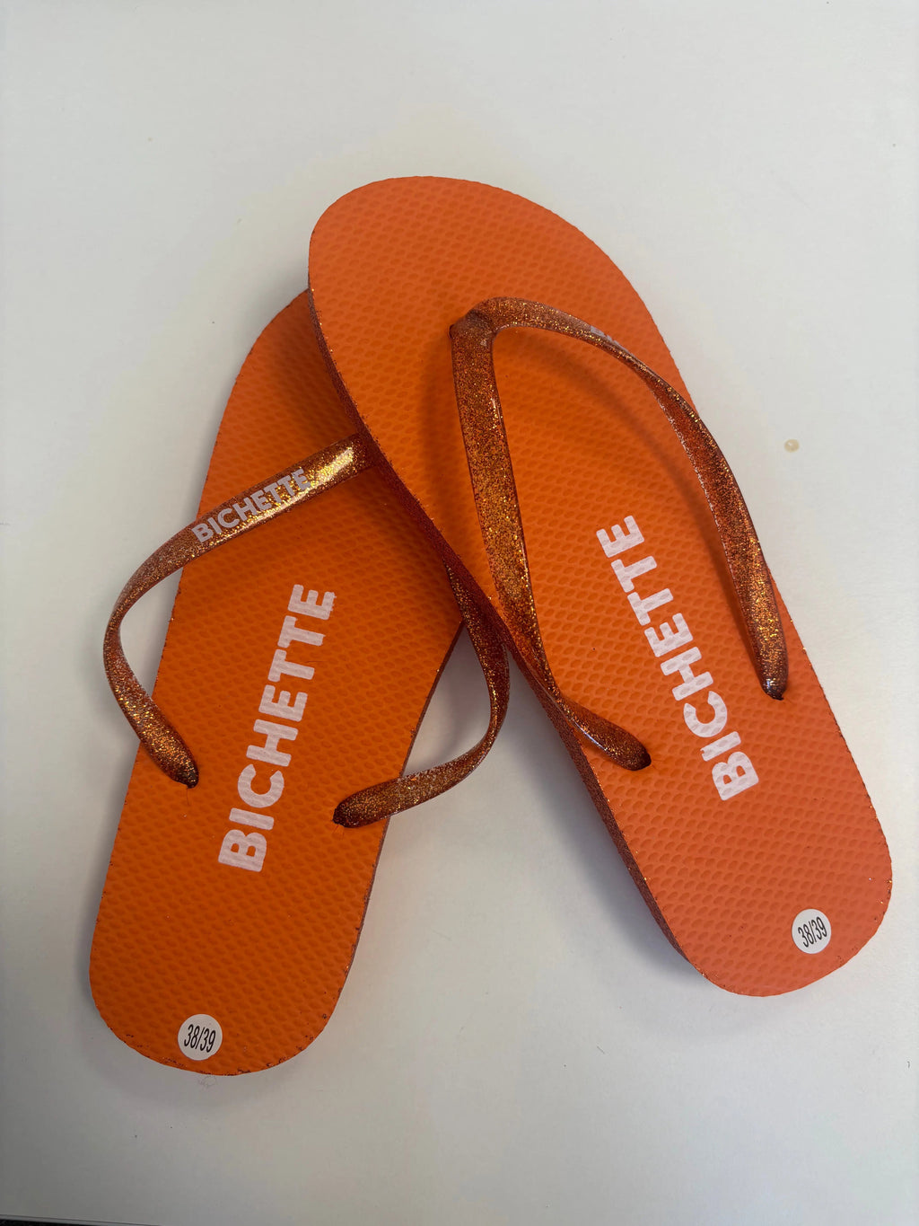 Tongs à paillettes