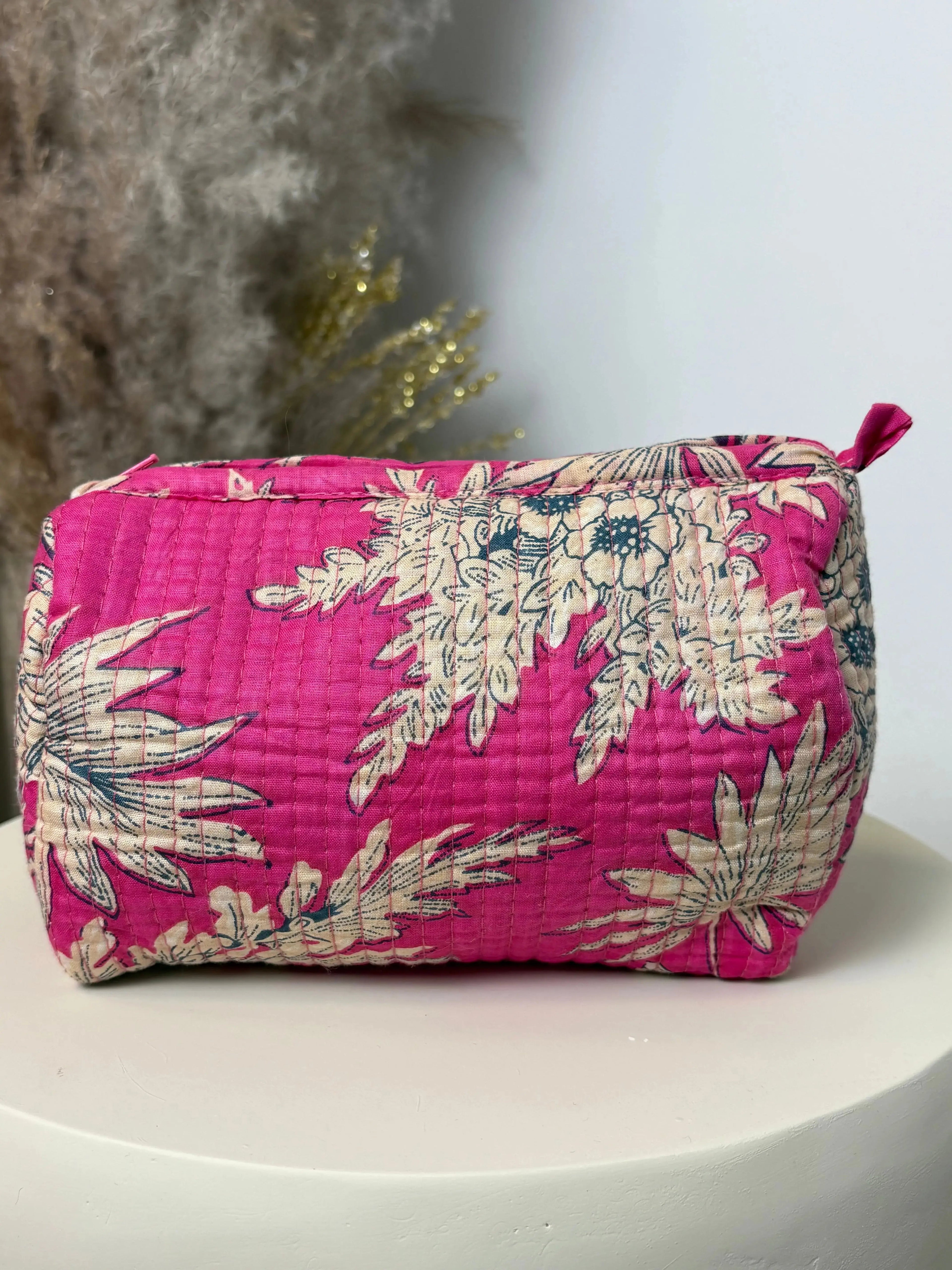 Trousse bohème Nina fuchsia