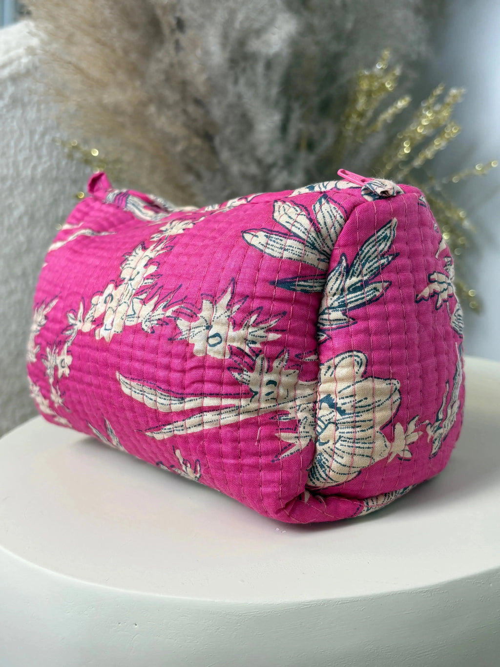 Trousse bohème Nina fuchsia
